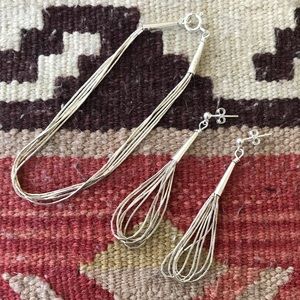 Sterling Liquid Silver Bracelet with Earrings